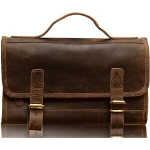 Premium Buffalo Leather Toiletry Bag for Men Travel